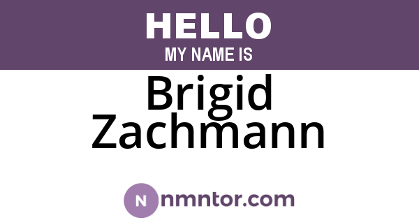 Brigid Zachmann