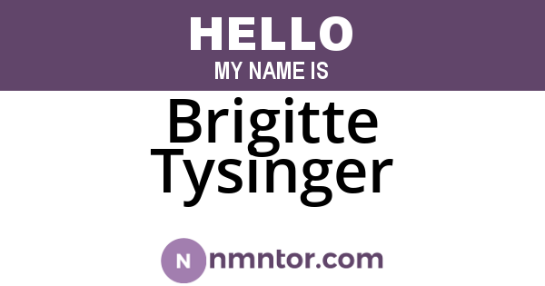 Brigitte Tysinger