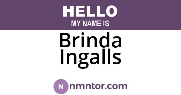 Brinda Ingalls