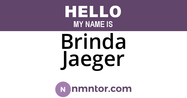 Brinda Jaeger