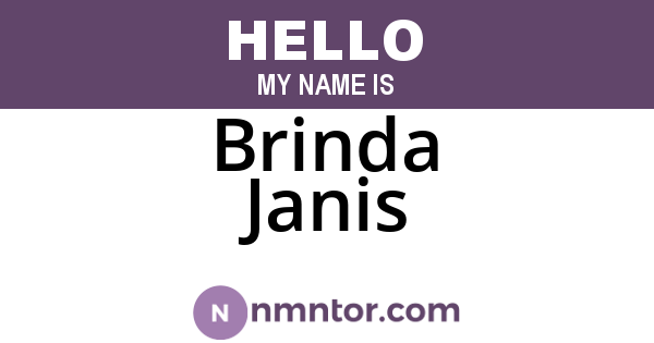 Brinda Janis