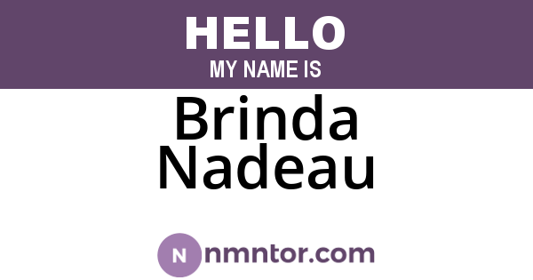 Brinda Nadeau
