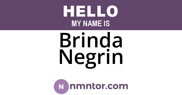 Brinda Negrin