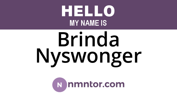 Brinda Nyswonger