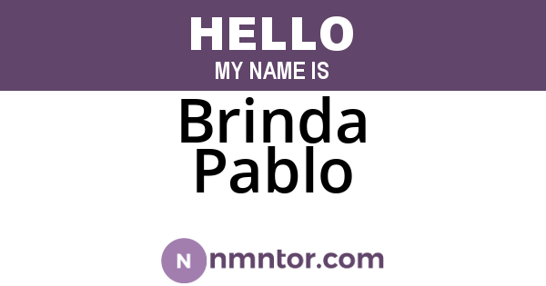 Brinda Pablo