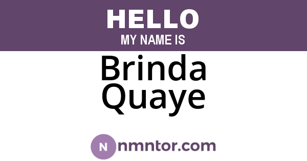 Brinda Quaye