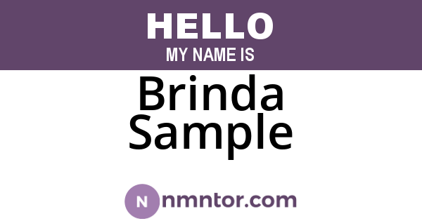 Brinda Sample