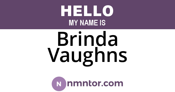 Brinda Vaughns