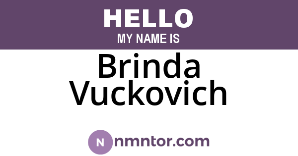 Brinda Vuckovich