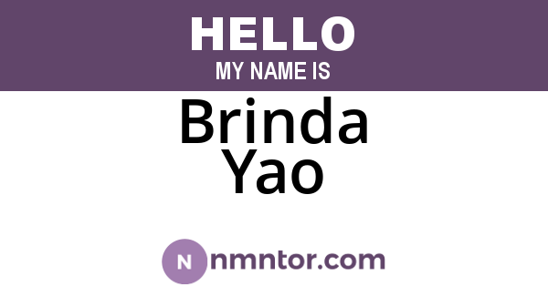Brinda Yao