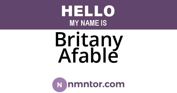 Britany Afable