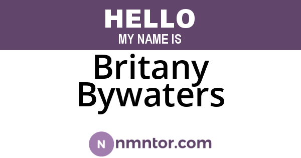 Britany Bywaters