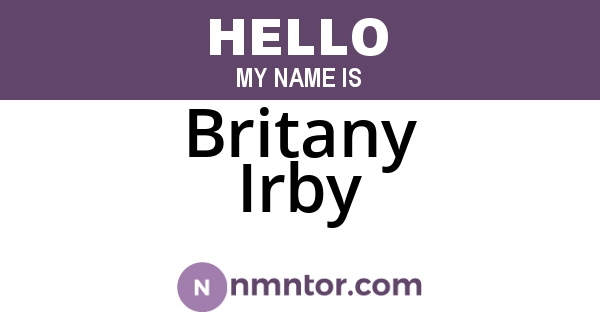 Britany Irby