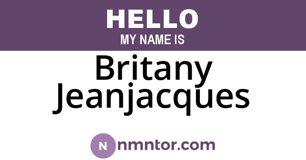 Britany Jeanjacques