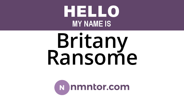Britany Ransome