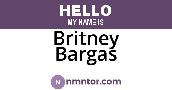 Britney Bargas