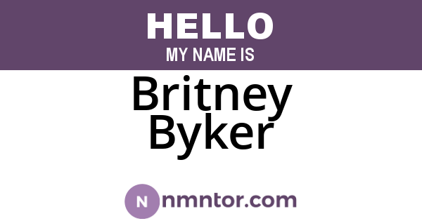 Britney Byker
