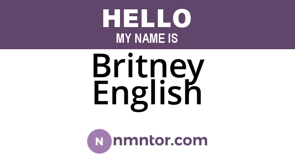 Britney English