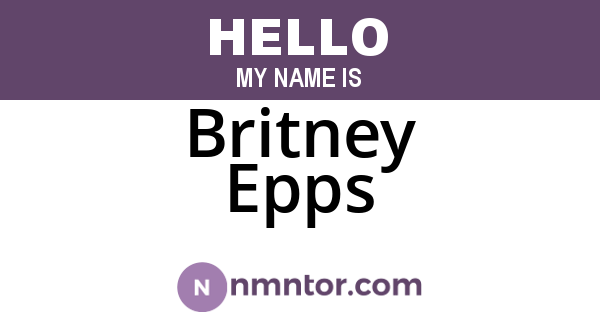 Britney Epps