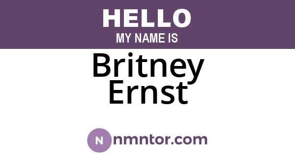 Britney Ernst
