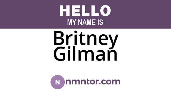 Britney Gilman