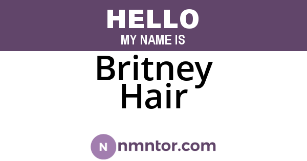 Britney Hair