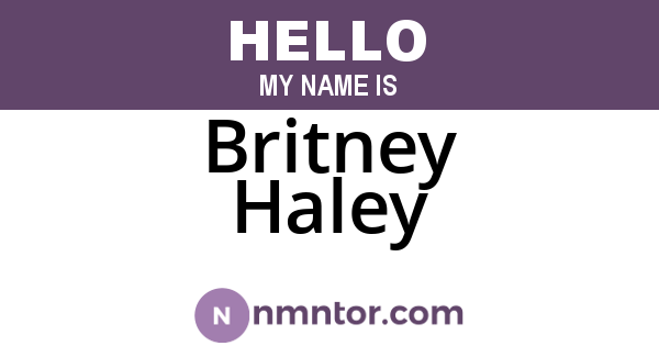 Britney Haley