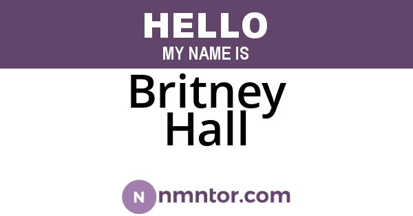 Britney Hall