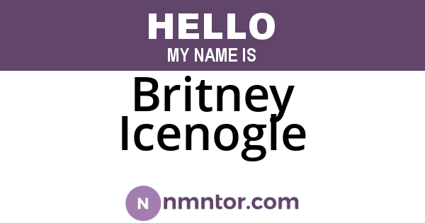 Britney Icenogle