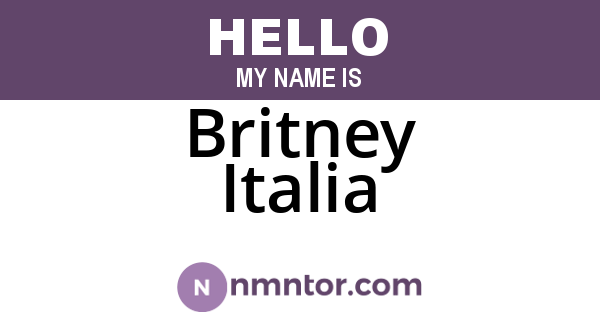 Britney Italia