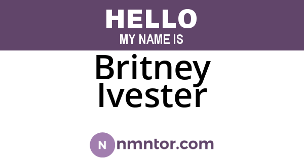 Britney Ivester