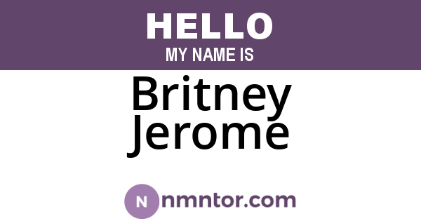 Britney Jerome
