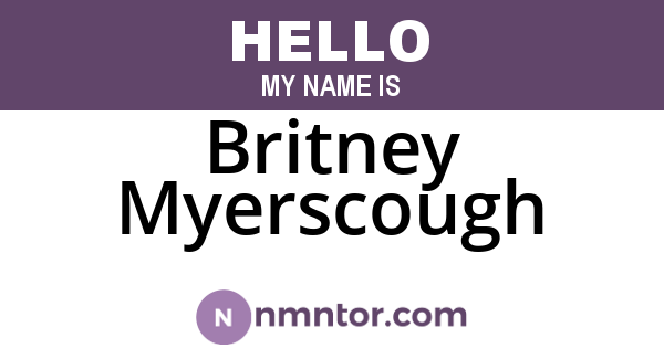Britney Myerscough