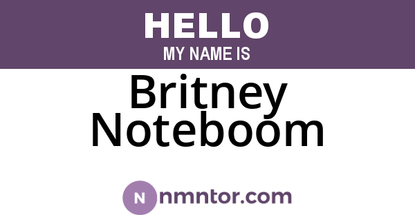 Britney Noteboom