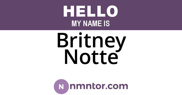 Britney Notte