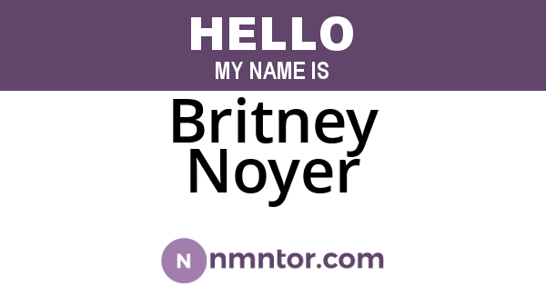 Britney Noyer