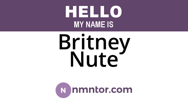 Britney Nute