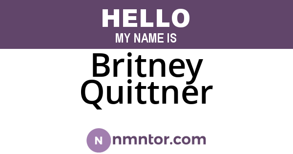 Britney Quittner