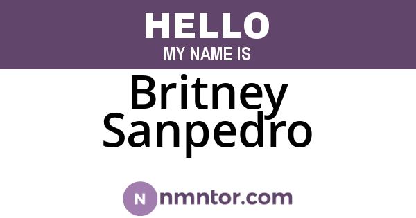 Britney Sanpedro