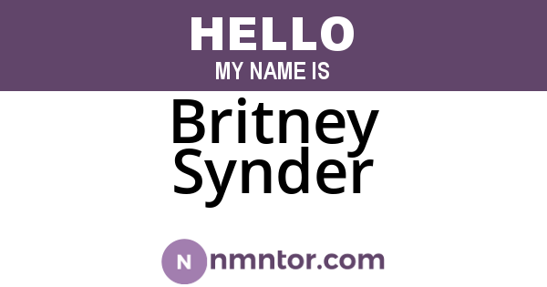 Britney Synder