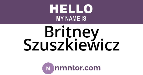 Britney Szuszkiewicz