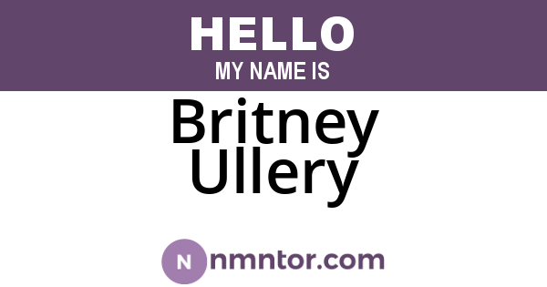 Britney Ullery