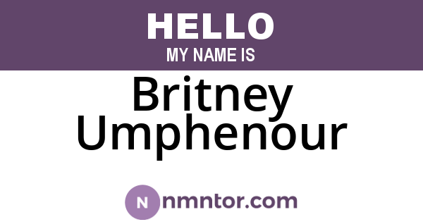Britney Umphenour
