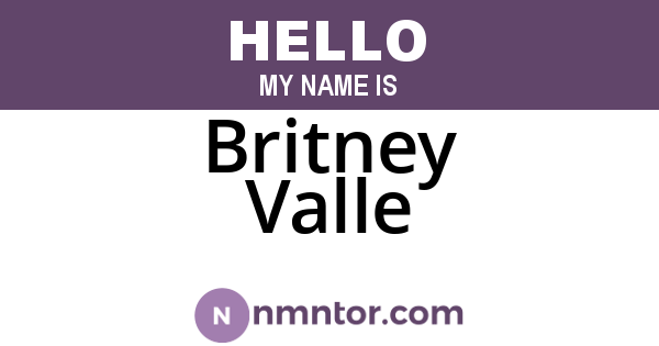 Britney Valle