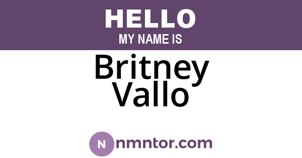 Britney Vallo