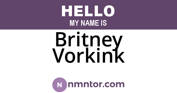 Britney Vorkink