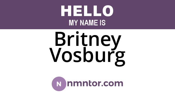 Britney Vosburg