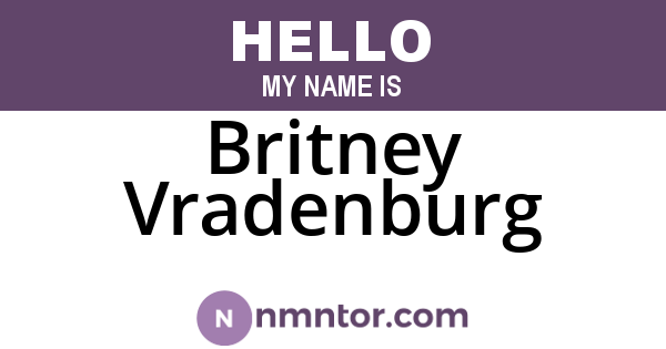 Britney Vradenburg