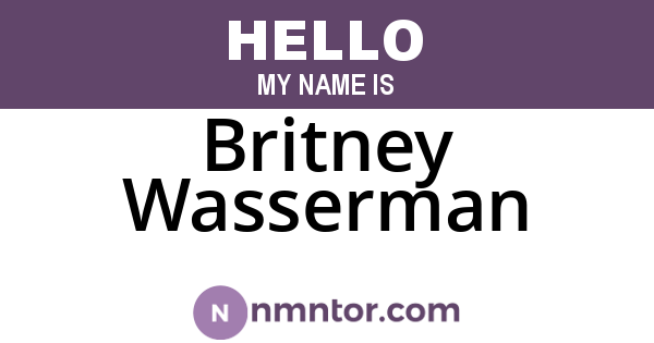 Britney Wasserman