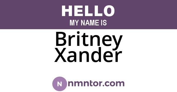 Britney Xander